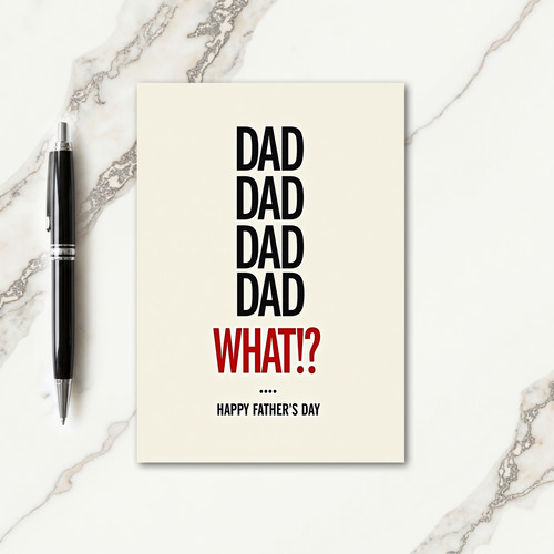 Loving Dad Typography Fathers Day Card
