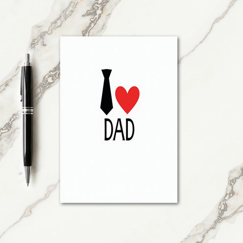 Loving Dads Necktie Heart Card