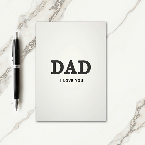 Loving Dads Serif Type Card