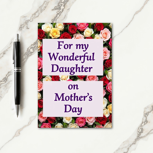 Loving Daughters Day Roses Card