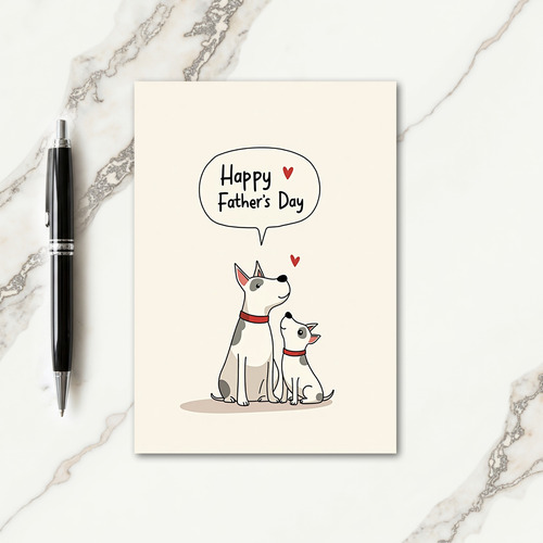 Loving Dog Dads Day Card