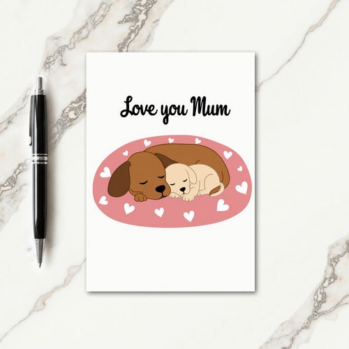 Loving Dog Family Mothers Day Card