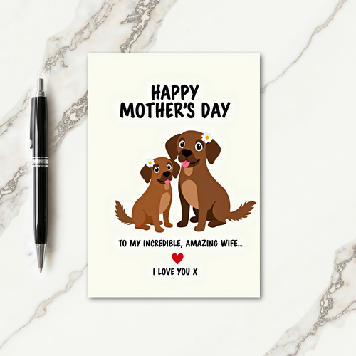 Loving Dog Moms Day Card