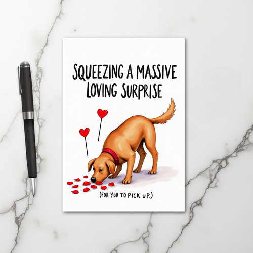 Loving Dog Surprise Card