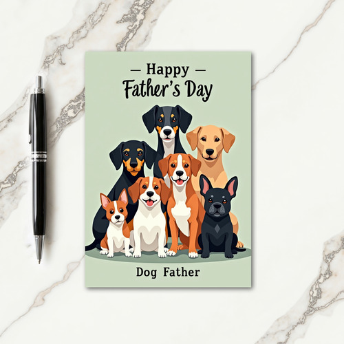 Loving Dogs Fathers Day Card
