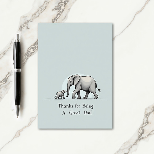 Loving Elephant Fathers Day Card