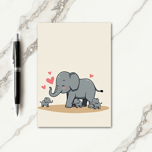 Loving Elephant Mothers Day Card