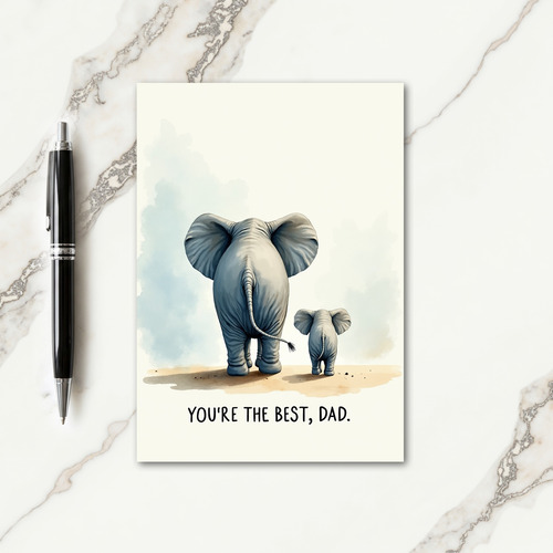 Loving Elephants Fathers Day Card