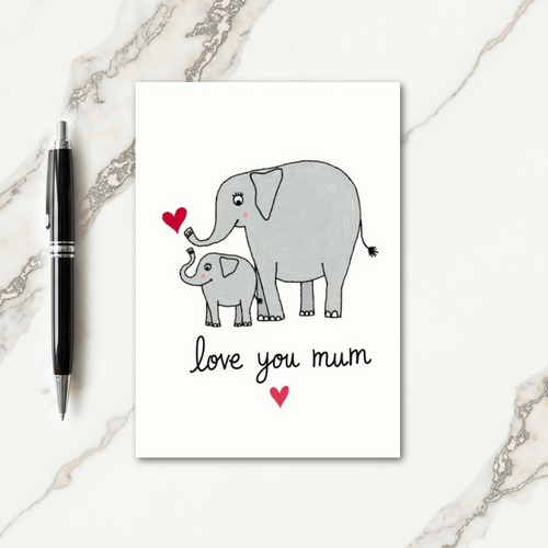 Loving Elephants Mothers Day Card