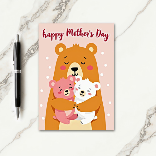 Loving Family Bears Mothers Day Card
