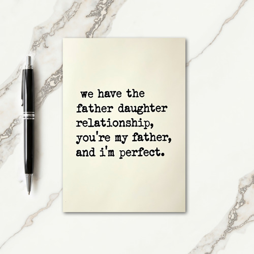 Loving Father Daughter Card