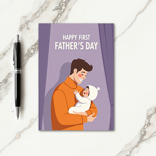 Loving Father Infant Embrace Card