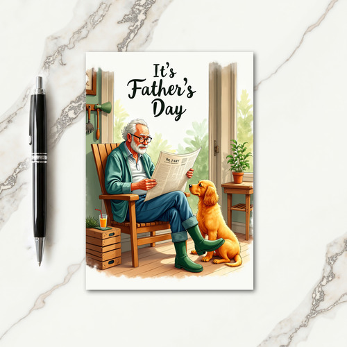 Loving Father Reading Card