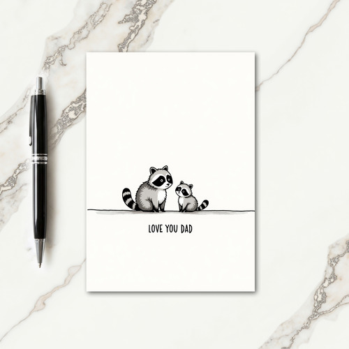 Loving Fathers Day Animal Card