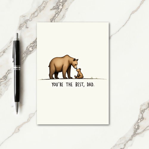 Loving Fathers Day Bear Card