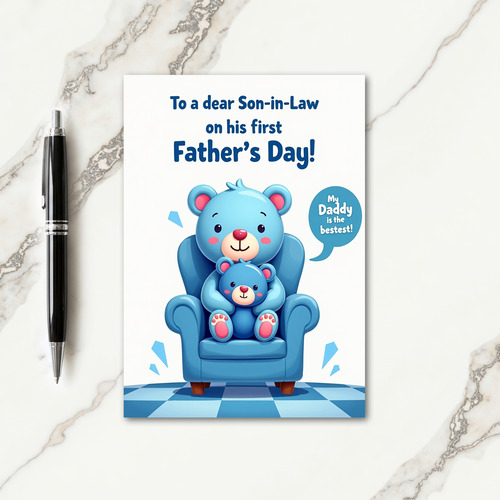 Loving Fathers Day Bears Card