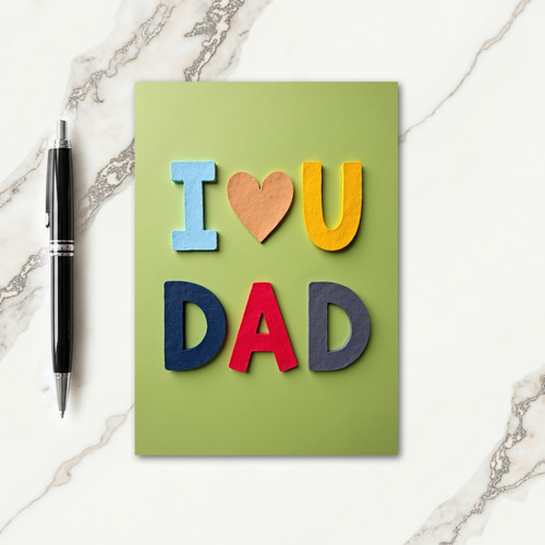 Loving Fathers Day Block Card