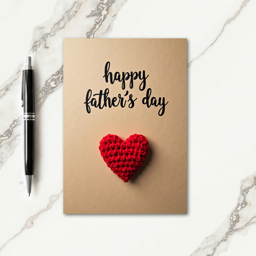 Loving Fathers Day Crochet Card
