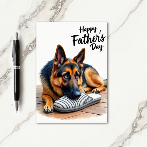 Loving Fathers Day Dog Card