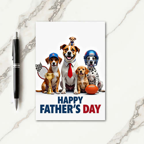 Loving Fathers Day Dogs Card