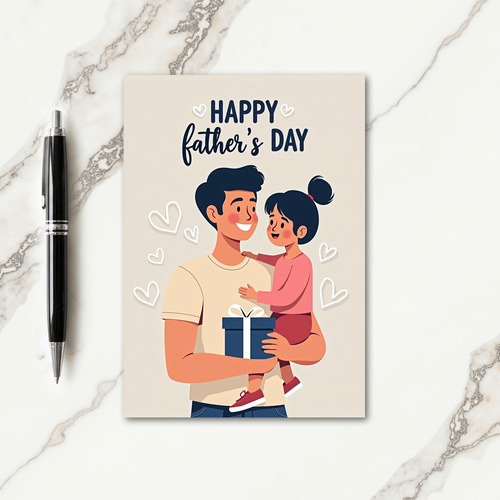 Loving Fathers Day Embrace Card