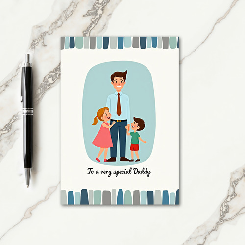 Loving Fathers Day Family Image Card