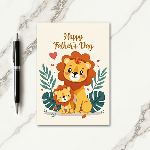 Loving Fathers Day Feline Card
