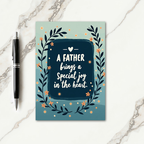 Loving Fathers Day Foliage Card