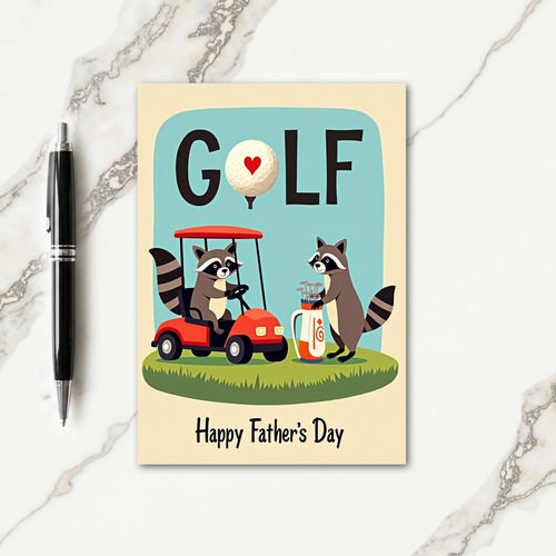 Loving Fathers Day Golf Card