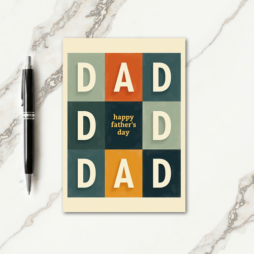 Loving Fathers Day Grid Art Card