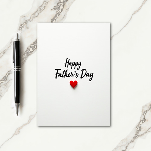 Loving Fathers Day Heart Card