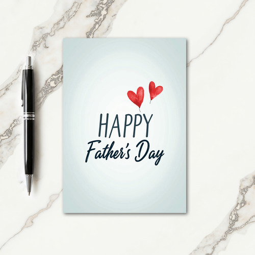 Loving Fathers Day Hearts Card