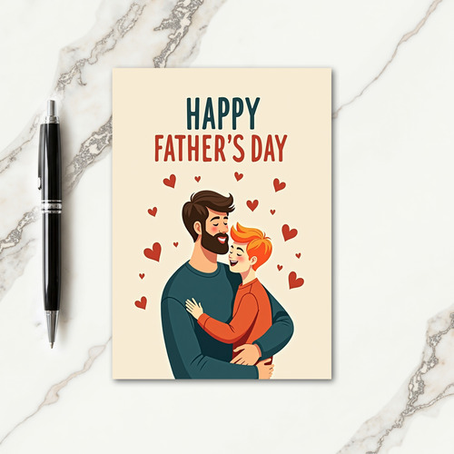 Loving Fathers Day Hug Card