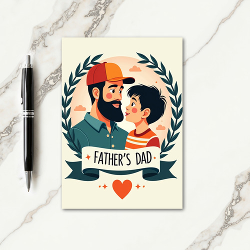 Loving Fathers Day Laurel Card