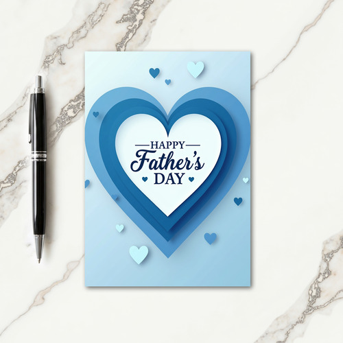 Loving Fathers Day Layered Heart Card