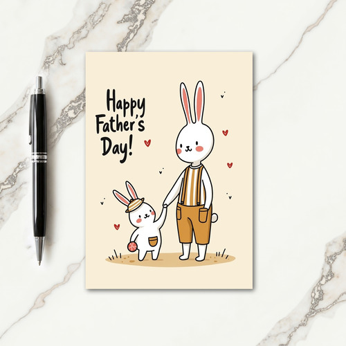 Loving Fathers Day Line Art Card
