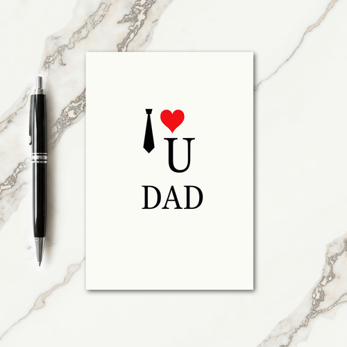 Loving Fathers Day Necktie Card