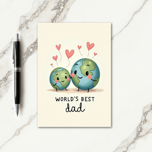 Loving Fathers Day Planet Card