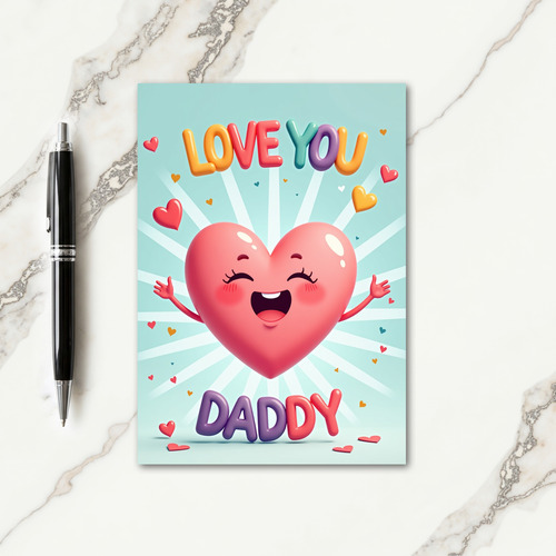 Loving Fathers Day Rays Card