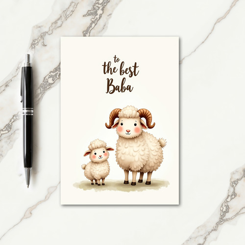 Loving Fathers Day Sheep Card