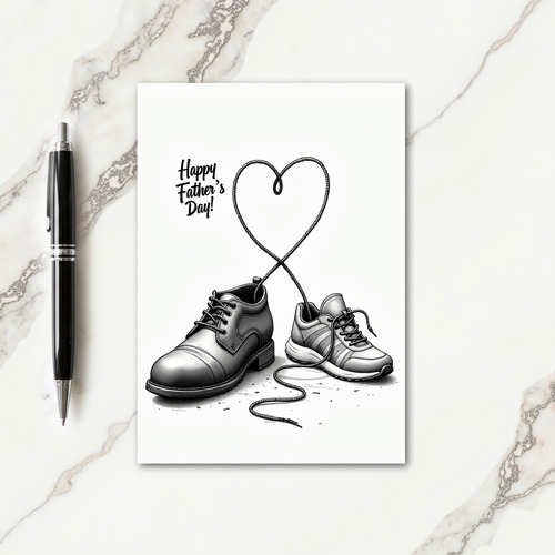 Loving Fathers Day Shoelace Card