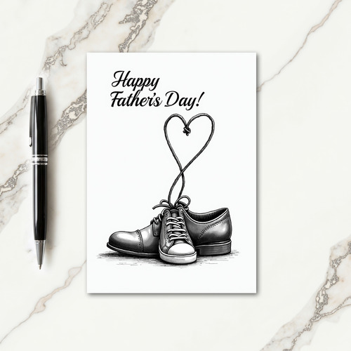 Loving Fathers Day Shoes Card