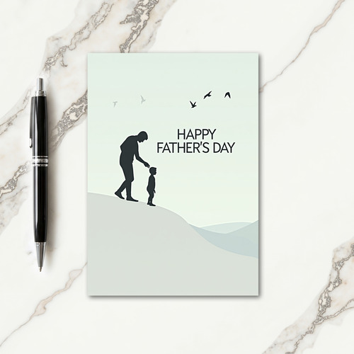 Loving Fathers Day Silhouette Card