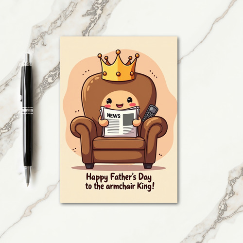Loving Fathers Day Throne Card