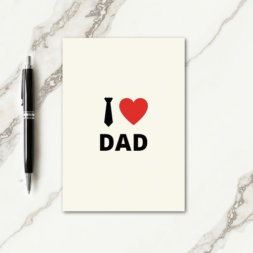 Loving Fathers Day Tie Card