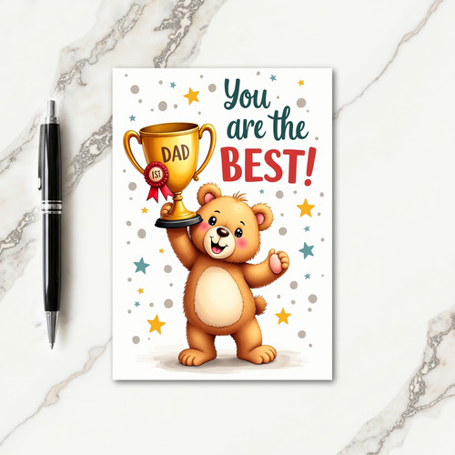 Loving Fathers Day Trophy Card