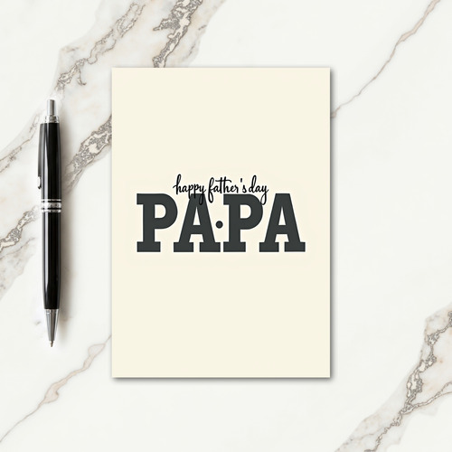 Loving Fathers Day Type Card