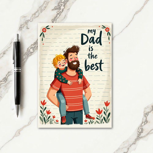 Loving Fathers Embrace Card