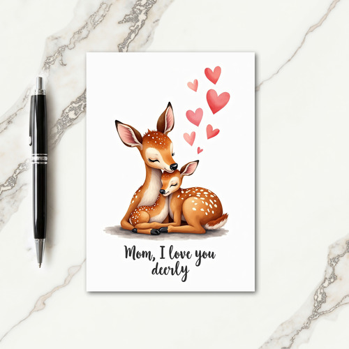 Loving Fawn Mothers Day Card