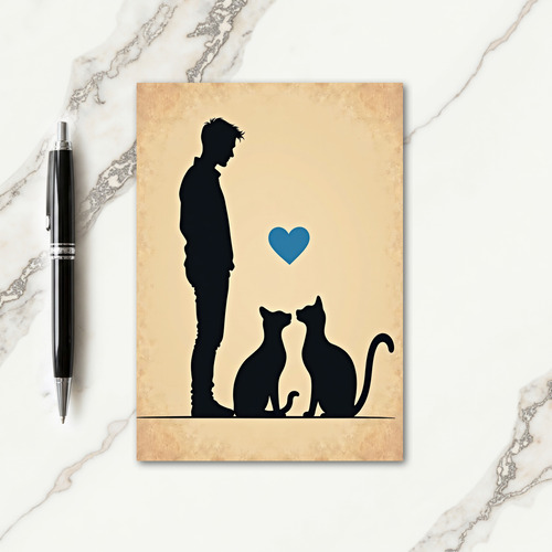 Loving Feline Fathers Day Image Card
